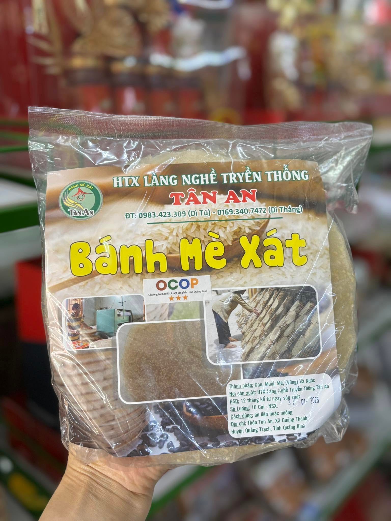 Bánh tráng mè xát Tân AN